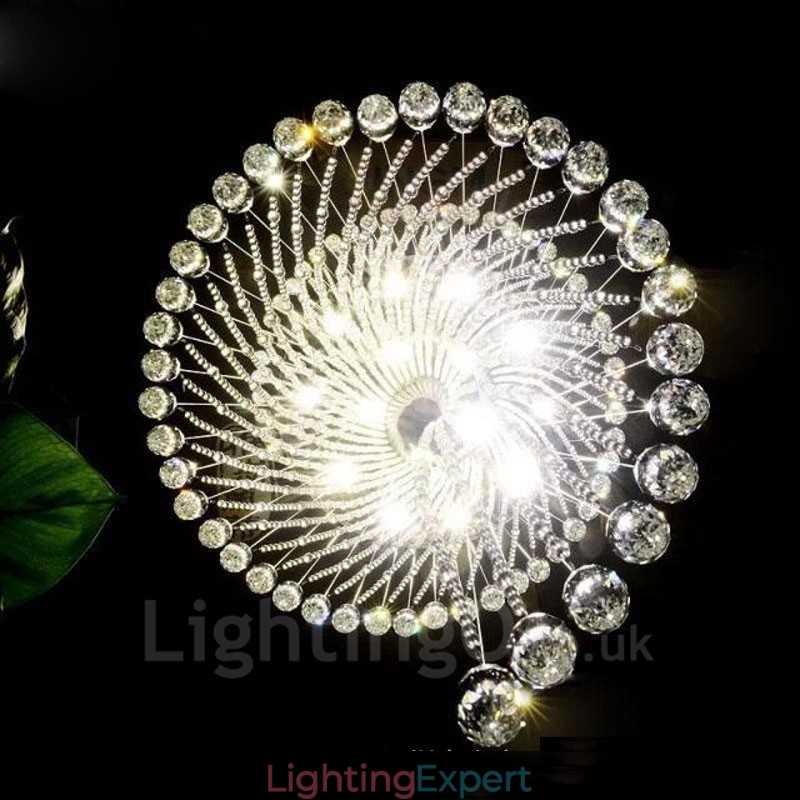 15 Lights Modern Crystal Ceiling Pendant Light Indoor Chandelier Lighting Lamps Fixtures with Bulbs