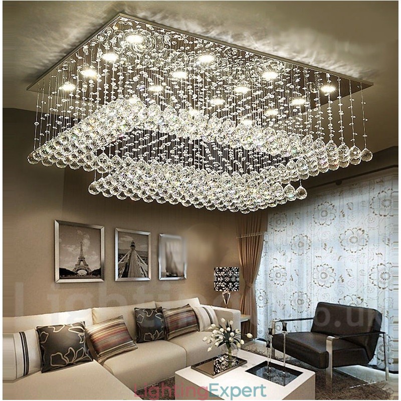Modern Crystal Ceiling Pendant Light Indoor Chandelier Lighting Lamps Fixtures