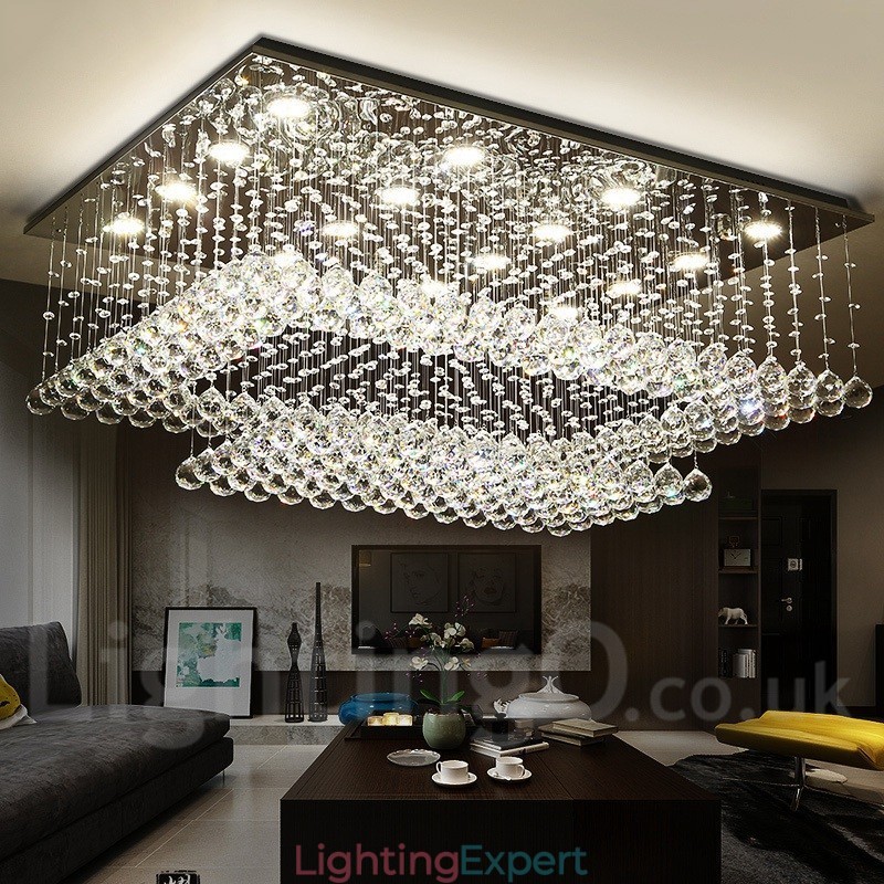 Modern Crystal Ceiling Pendant Light Indoor Chandelier Lighting Lamps Fixtures