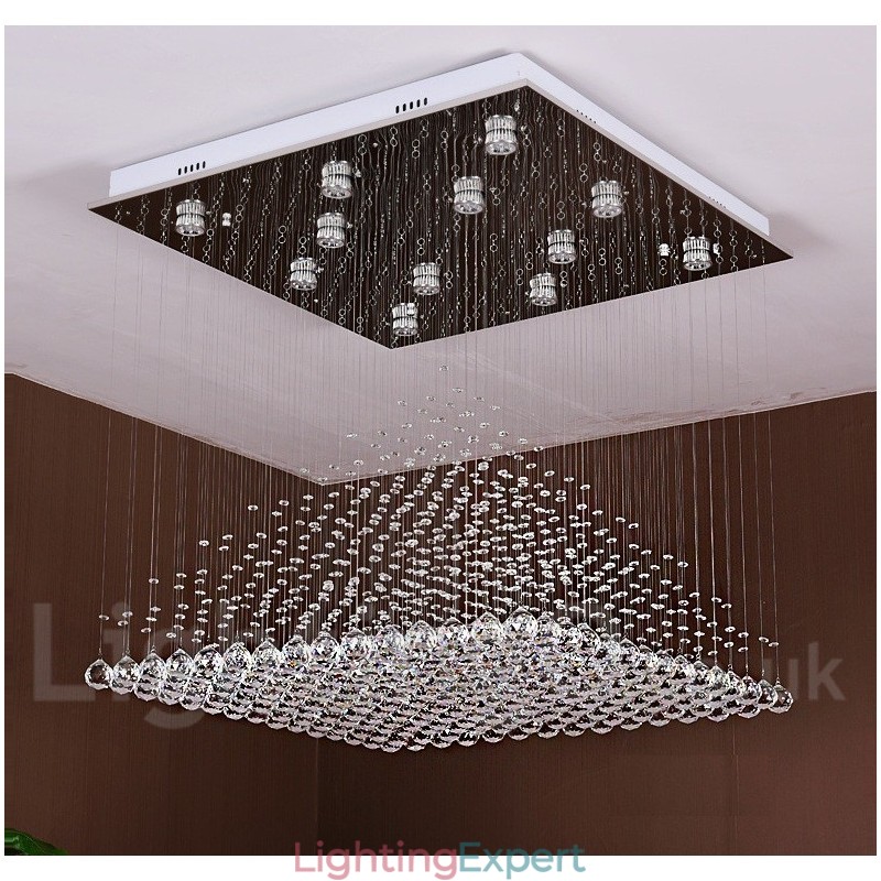 Modern Crystal Ceiling Pendant Light Indoor Chandelier Lighting Lamps Fixture