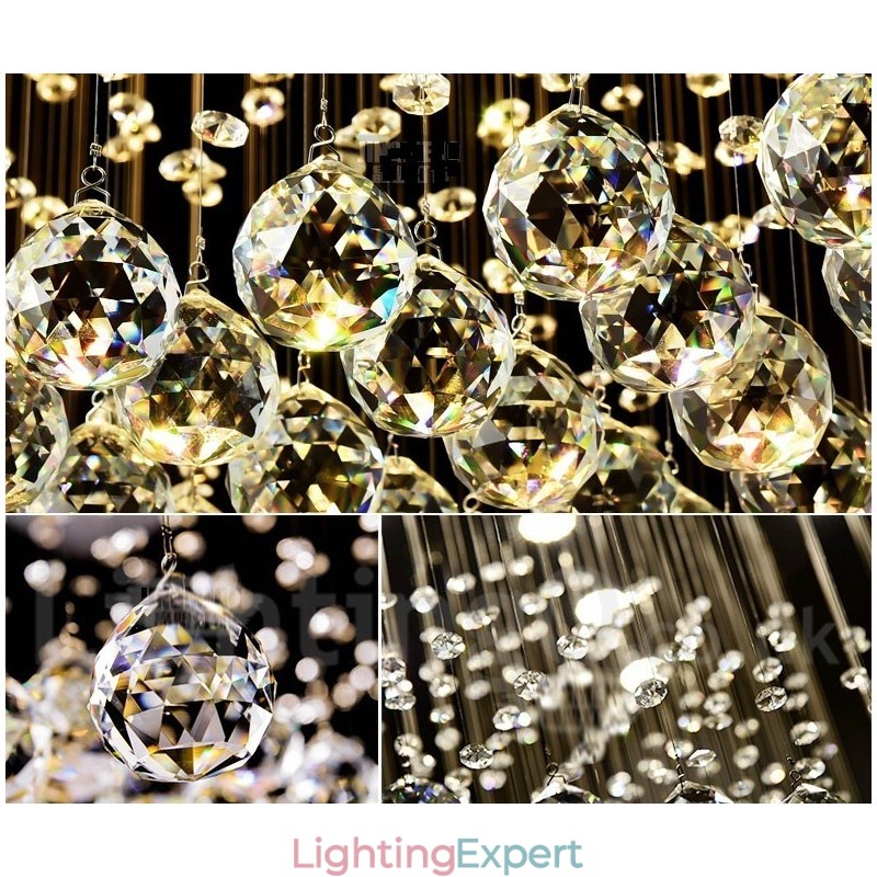 Modern Crystal Ceiling Pendant Light Indoor Chandelier Lighting Lamps Fixture