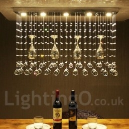5 Lights Modern Crystal Ceiling Pendant Light Indoor Chandelier Lighting Lamps Fixture