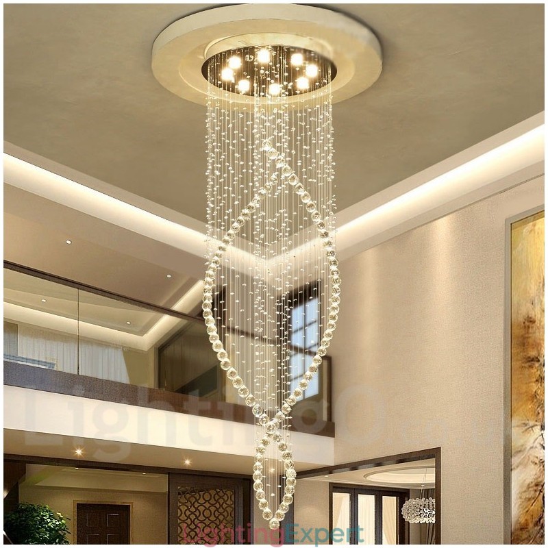 Extra Large Modern Crystal Ceiling Pendant Light Indoor Chandelier Lighting Lamps Fixtures