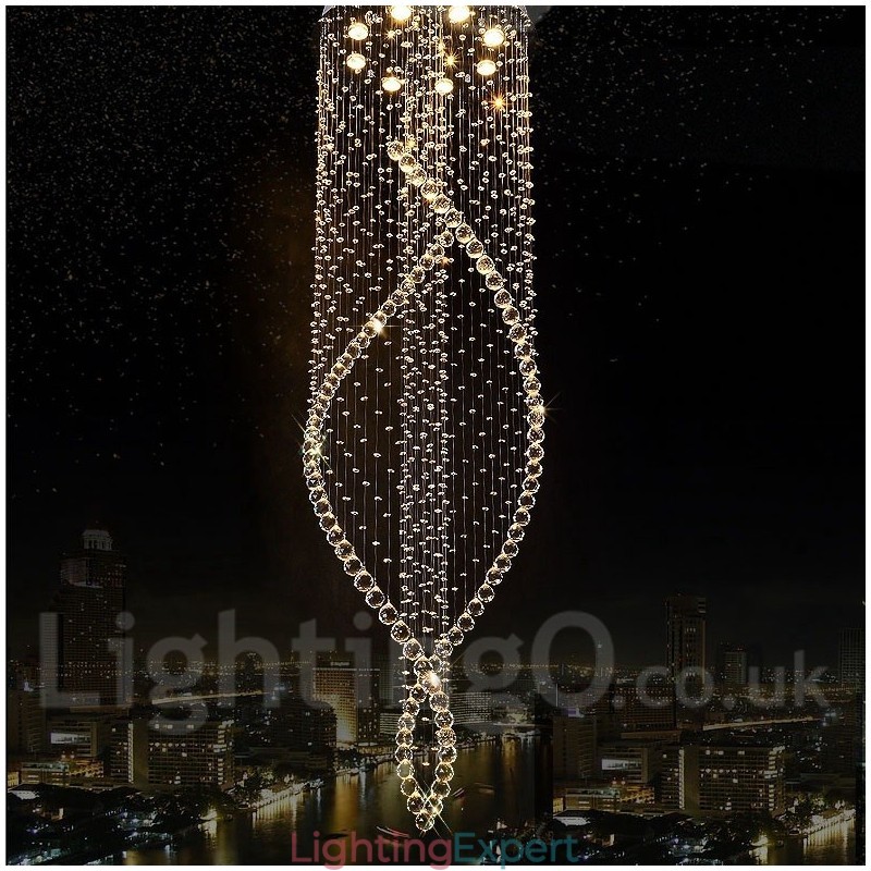 Extra Large Modern Crystal Ceiling Pendant Light Indoor Chandelier Lighting Lamps Fixtures