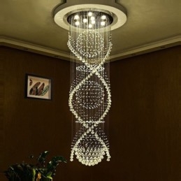 Extra Length 5 Meter Modern Crystal Ceiling Pendant Light Indoor Chandelier Lighting Lamps Fixtures