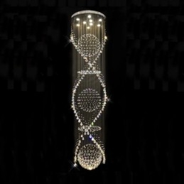 Extra Length 5 Meter Modern Crystal Ceiling Pendant Light Indoor Chandelier Lighting Lamps Fixtures