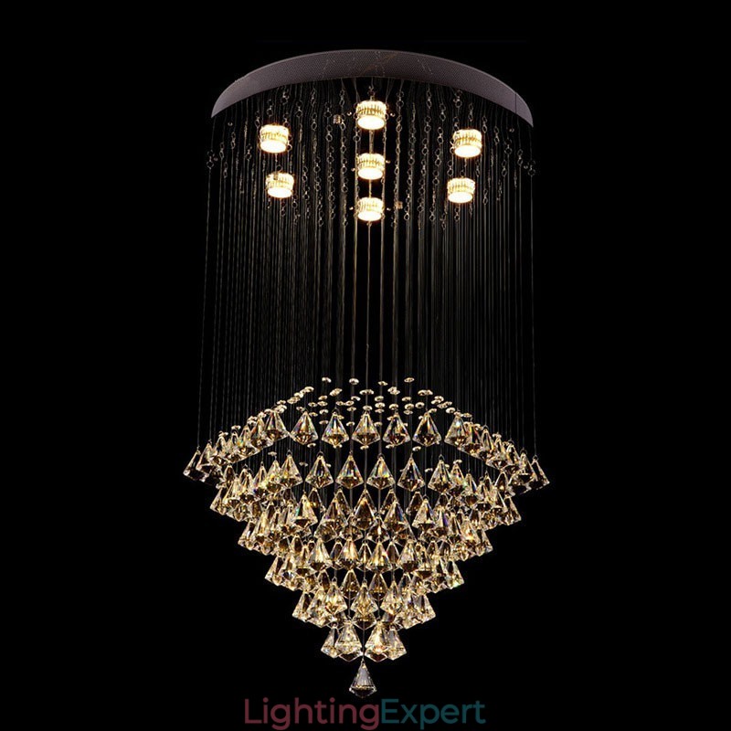7 Lights Modern Crystal Ceiling Pendant Light Indoor Chandelier Lighting Lamps Fixtures