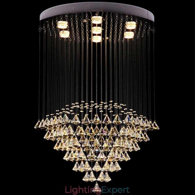 7 Lights Modern Crystal Ceiling Pendant Light Indoor Chandelier Lighting Lamps Fixtures