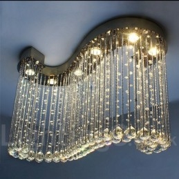 6 Lights Modern Crystal Ceiling Pendant Light Indoor Chandelier Lighting Lamps Fixtures
