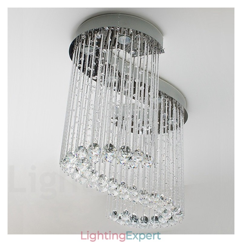 6 Lights Modern Crystal Ceiling Pendant Light Indoor Chandelier Lighting Lamps Fixtures