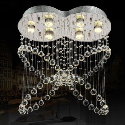 6 Lights Modern Crystal Ceiling Pendant Light Indoor Chandelier Lighting Lamps Fixtures