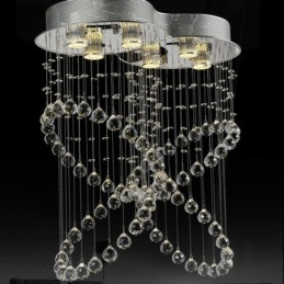 6 Lights Modern Crystal Ceiling Pendant Light Indoor Chandelier Lighting Lamps Fixtures