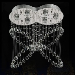 6 Lights Modern Crystal Ceiling Pendant Light Indoor Chandelier Lighting Lamps Fixtures