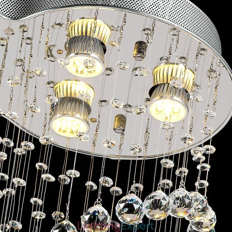 6 Lights Modern Crystal Ceiling Pendant Light Indoor Chandelier Lighting Lamps Fixtures