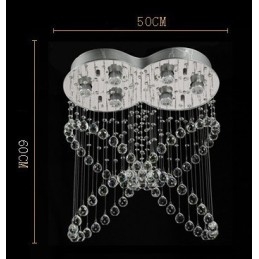 6 Lights Modern Crystal Ceiling Pendant Light Indoor Chandelier Lighting Lamps Fixtures
