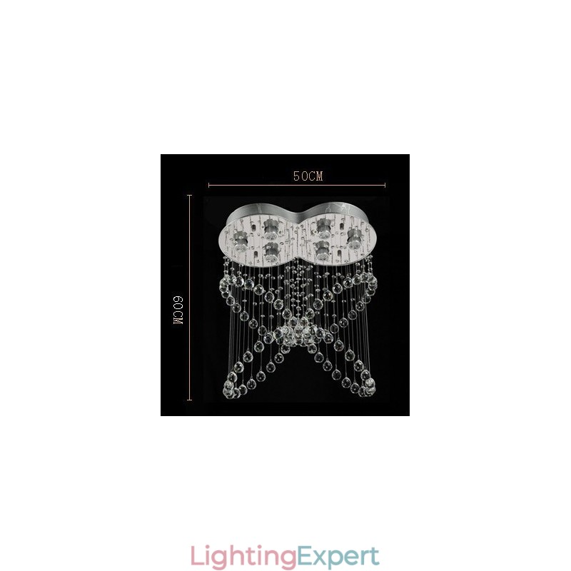 6 Lights Modern Crystal Ceiling Pendant Light Indoor Chandelier Lighting Lamps Fixtures