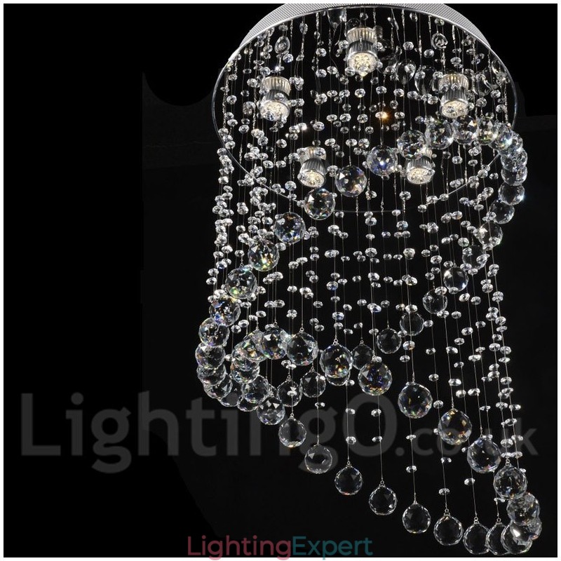 5 Lights Modern Crystal Ceiling Pendant Light Indoor Chandelier Lighting Lamps Fixtures