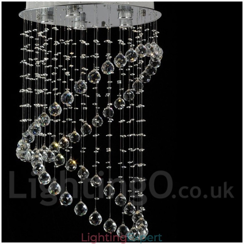 5 Lights Modern Crystal Ceiling Pendant Light Indoor Chandelier Lighting Lamps Fixtures