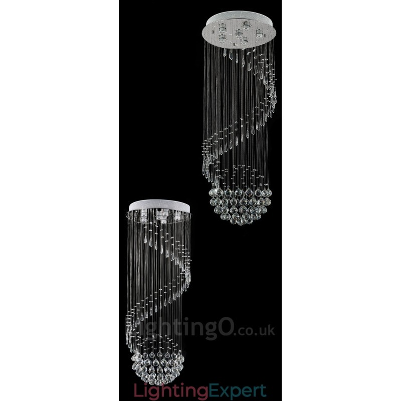 6 Lights Modern Crystal Ceiling Pendant Light Indoor Chandelier Lighting Lamps Fixtures