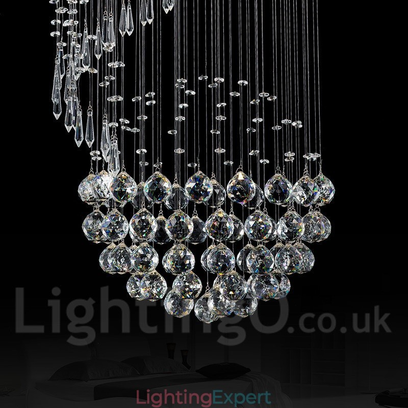 6 Lights Modern Crystal Ceiling Pendant Light Indoor Chandelier Lighting Lamps Fixtures