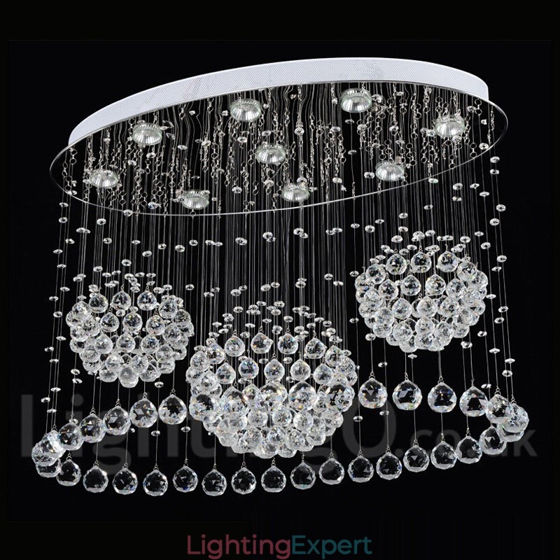 9 Lights Modern Crystal Ceiling Pendant Light Indoor Chandelier Lighting Lamps Fixtures