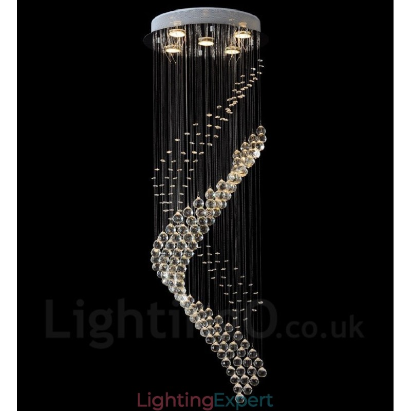 5 Lights Modern Crystal Ceiling Pendant Light Indoor Chandelier Lighting Lamps Fixtures