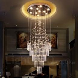 10 Lights Modern Crystal Ceiling Pendant Light Indoor Chandelier Lighting Lamps Fixtures