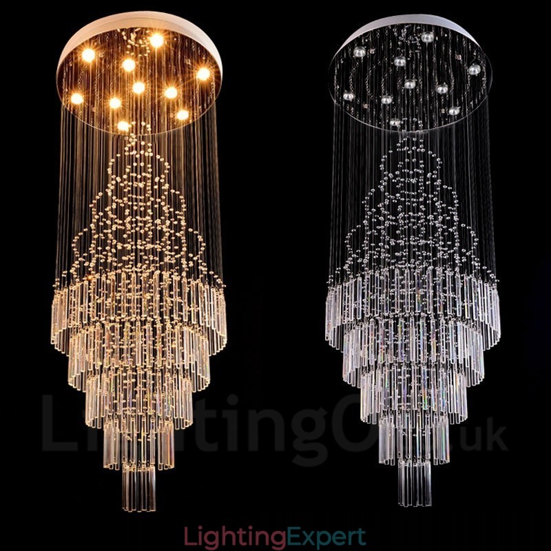 10 Lights Modern Crystal Ceiling Pendant Light Indoor Chandelier Lighting Lamps Fixtures