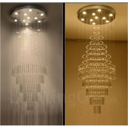 10 Lights Modern Crystal Ceiling Pendant Light Indoor Chandelier Lighting Lamps Fixtures