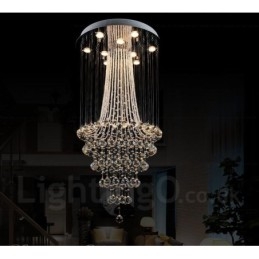 9 Lights Modern Crystal Ceiling Pendant Light Indoor Chandelier Lighting Lamps Fixtures