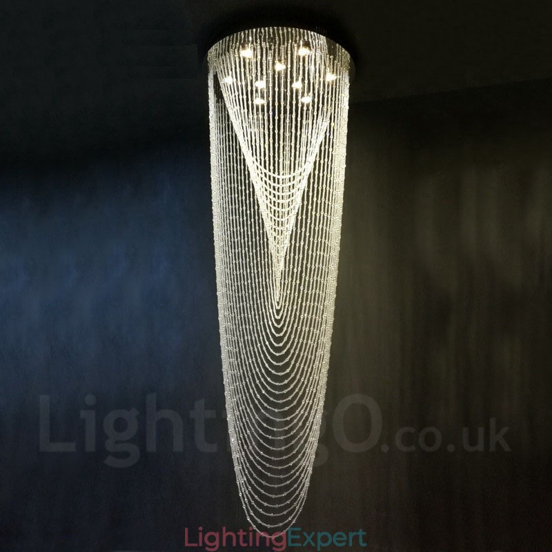 9 Lights Modern Crystal Ceiling Pendant Light Indoor Chandelier Lighting Lamps Fixtures