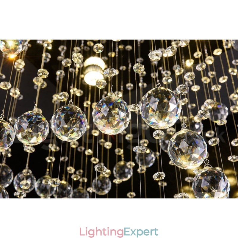 4 Lights Modern Crystal Ceiling Pendant Light Indoor Chandelier Lighting Lamps Fixtures