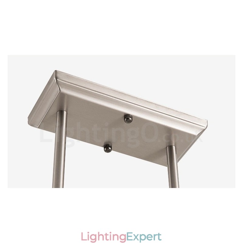 3 Lights Modern Chrome Pendant Light Indoor Chandelier Home Hanging Lighting Lamps Fixtures with Glass Shades