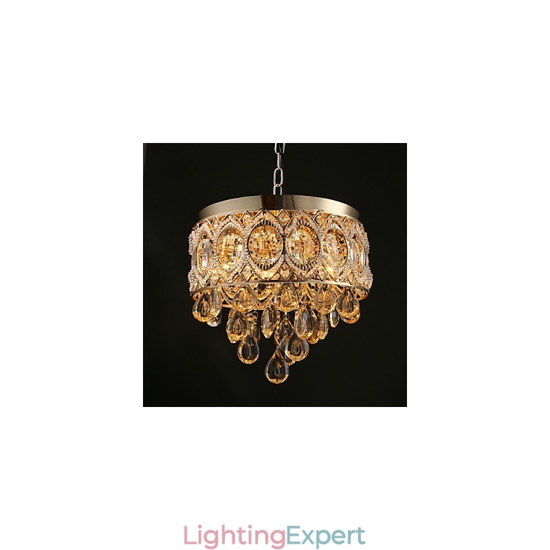 Gold Romantic Champagne Crystal Chandelier