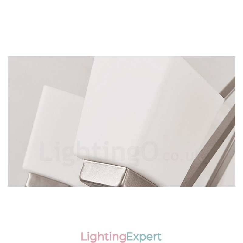 4 Lights Chrome Pendant Light Indoor Modern Chandelier Home Hanging Lighting Lamps Fixtures with Glass Shades