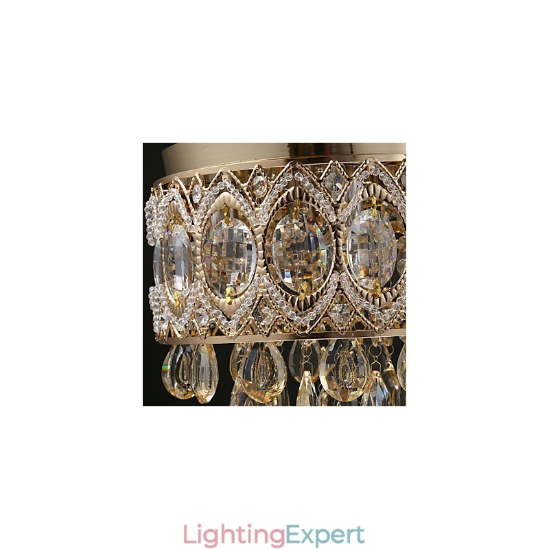 Gold Romantic Champagne Crystal Chandelier