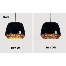 1 Light Modern Contemporary Pendant Light with Black White Red Blue Shade