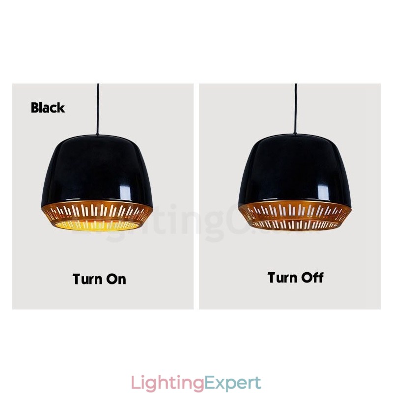 1 Light Modern Contemporary Pendant Light with Black White Red Blue Shade