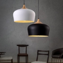 1 Light Modern Contemporary Pendant Light Pendant Lamp with White Red Blue Shade