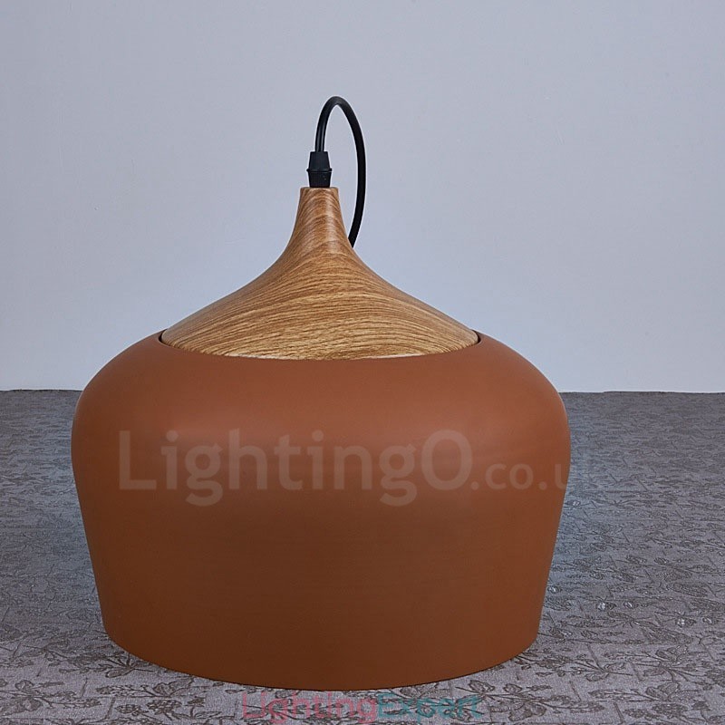 1 Light Modern Contemporary Pendant Light Pendant Lamp with White Red Blue Shade