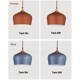 1 Light Modern Contemporary Pendant Light Pendant Lamp with White Red Blue Shade