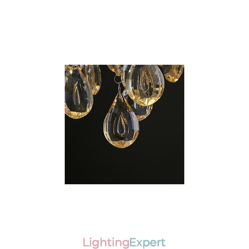 Gold Romantic Champagne Crystal Chandelier