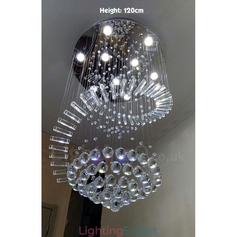 9 Lights Modern K9 Crystal Ceiling Pendant Light Indoor Chandelier Lighting Lamps Fixtures