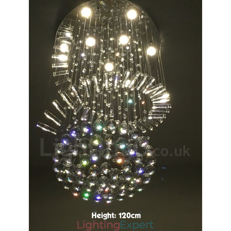 9 Lights Modern K9 Crystal Ceiling Pendant Light Indoor Chandelier Lighting Lamps Fixtures