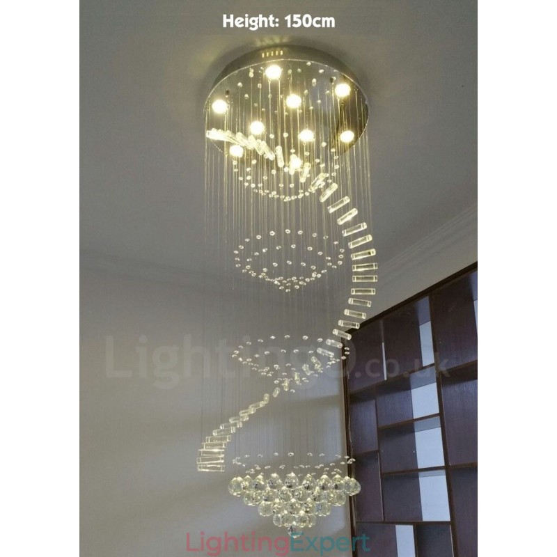 9 Lights Modern K9 Crystal Ceiling Pendant Light Indoor Chandelier Lighting Lamps Fixtures
