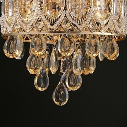 Gold Romantic Champagne Crystal Chandelier