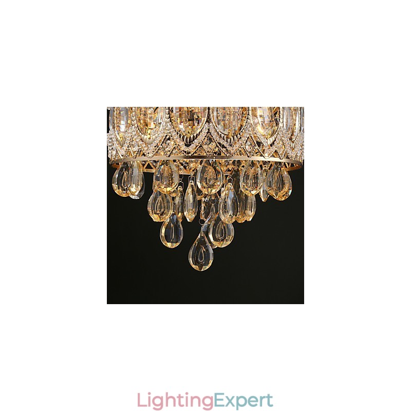 Gold Romantic Champagne Crystal Chandelier