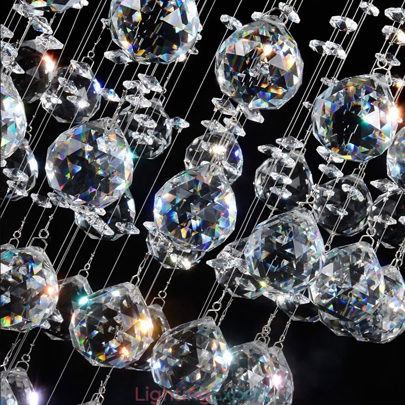 15 Lights Modern K9 Crystal Ceiling Pendant Light Indoor Chandelier Lighting Lamps Fixtures