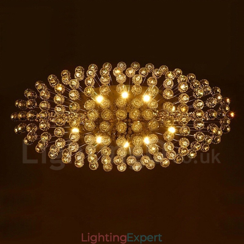 10 Lights Modern K9 Crystal Ceiling Pendant Light Indoor Chandelier Lighting Lamps Fixtures
