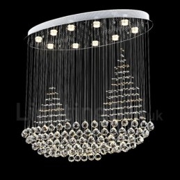 10 Lights Modern K9 Crystal Ceiling Pendant Light Indoor Chandelier Lighting Lamps Fixtures